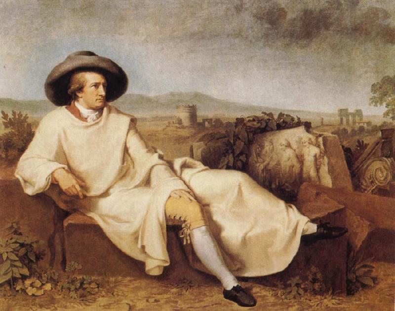 TISCHBEIN, Johann Heinrich Wilhelm Goethe in the Roman Campagna